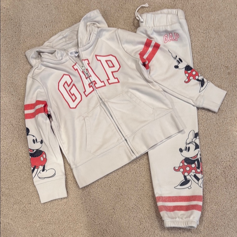GAP Kids Cream and Red Mickey Mouse Set